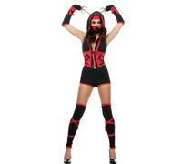 Starline Red Dragon Ninja Stealth Sexy Assasin Halloween Cosplay Costume S4397