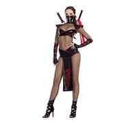 Starline S7002 Women's Alluring Assasin Costume Assassin Adult-Sized, Black/Red, Medium