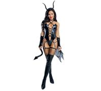 Starline Women's Demon Temptress Costume (Small), Black, S