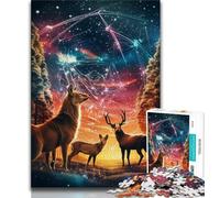 Starling Grove Deer Jigsaw Puzzles for Adults 1000 Piece,Stress Reliever Difficult Challenge Deal As Gifts for The Whole Family 38x26cm