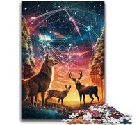 Starling Grove Deer JigsawPuzzle 1000 Pieces for Adults,Learning Educational Toys Family Games with Matching Poster And Trivia Sheet (50x75cm)