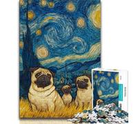 Starlings Under The Night Sky 1000 Piece Jigsaw Puzzles for Adults & Teens,Toys Educational Games Stress Relieving Wishlist with Santa Claus 38x26cm