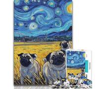 Starlings Under The Night Sky 1000 Pieces Jigsaw Puzzle for Adults& Teens,Challenging Game And Family Play with Fully Interlocking Randomly Shaped Pieces 38x26cm