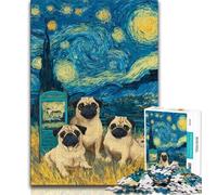 Starlings Under The Night Sky Jigsaw Puzzles 1000 Pieces for Adults Teens,Family Game Stress Reliever Difficult Challenge Artists Collection,Fine Art 50x75cm