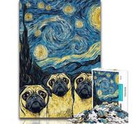 Starlings Under The Night Sky Jigsaw Puzzles for Adults Teenagers Jigsaws Puzzle,Decompressing Intellectual Educational Toy Secret Santa Gifts 38x26cm