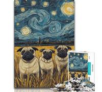 Starlings Under The Night Sky Jigsaw Puzzles for Teenagers 1000 Jigsaws,Help The Brain Exercise Addictive Toys to Cultivate Patience Unique Challenge Game 38x26cm