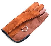 starlingukpk Quality Double Layer Genuine Leather Falconry Short Gloves/Bird Handling Gloves/Pet Gloves. (Large)