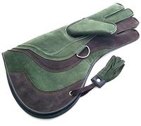 starlingukpk Quality Four Layer Genuine Soft Strong Nubuck Leather 4 Layer Falconry Gloves/Bird Handling Gloves/Pet Gloves. (Medium)