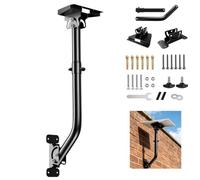 Starlink Gen 3 Mount, 360° Adjustable V3 Starlink Wall Mount, Star Link Gen3 Pole Mounting Kit with Gen3 Pipe Adapter, Weather-Resistant, Heavy-Duty Carbon Steel, Black