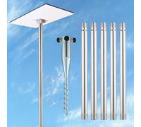 Starlink Gen 3 Pole Mount, Starlink Pole Mounting Kit, 9ft Starlink Ground Pole Mount Kit Features a Durable 1.5'' Diameter Pole with No Dig Ground Anchor, Suitable for Starlink Gen V3