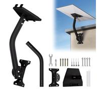 Starlink Gen 3 Roof Mount | Adjustable Robust Starlink V3 Roof Pole Mount, Complete Tube Adapter Mounting Set For Starlink Gen 3, With Expansion Screws, Cable Clips, Weatherproof