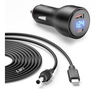 Starlink Mini Cable 10FT Car Adapter for Starlink Mini 12V Adapter with Switch/Digital Display 12V-24V DC Power Cable Cigarette Lighter Car Charger Waterproof Accessories for RV Trucks Boat 18AWG 3M