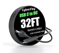 Starlink Mini Cable 10M/32FT - Waterproof Starlink Mini USB C Cable, 18AWG Starlink Mini Power Cable, Works with 100W+ PD Source, Essential Starlink Mini Accessories