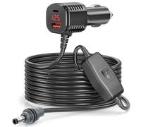 Starlink Mini Cable 16.4FT/5M, 3 in 1 Starlink Mini Car Charger DC Power Cable Dual Port Cigarette Lighter Adapter 12V~24V Car Charger for Trucks and Cars Waterproof Star-link Mi-ni Accessories