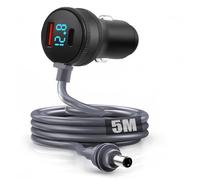 Starlink Mini Cable 3 in 1, Car Charger Adapter DC Power 12V-24V with Digital Display Charging Cord, Waterproof Cigarette Lighter Cables with USB Type-C for Car and Trucks(5M/16.4FT)