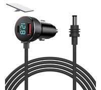 Starlink Mini Cable, Starlink Accessories Lighter Power Cord with Real-Time Voltage Display 12V-48V Car Charger Cable for Starlink Mini Dual Ports for Trucks/SUVs/RVs/Boats (16.4ft/5m)