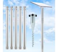 Starlink Mini Pole Mount Kit, Starlink Pole Mounting, 9ft Starlink Ground Features a Durable 1.5'' Diameter Pole with No Dig Ground Anchor, Suitable for Starlink V4 (Mini Mount)