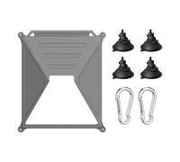 Starlink Mini Protective Cover & Hard Case with 4 Suction Cups + 2 Carabiners Silicone Cover for Star Link Mini, Waterproof Lightweight Travel Accessories (Grey)