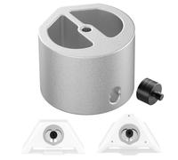 Starlink Mini Tripod Adapter Fits 2026-2024 Pipe & Flat Mount, CNC Aluminum, 1/4''-20 & 3/8"-16 Thread, Starlink Mini Accessories for Quick Release Plates, Tripods, Clamps,Ram and Ball Mounts,Silver
