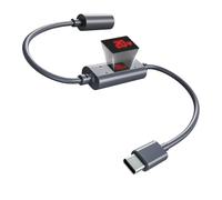 Starlink Mini USB-C to DC Power Extension Cable 30cm - Smart PD Chip Adapter with Voltage & Current Display for Fast Troubleshooting, 18AWG Tinned Copper Wire, Waterproof Accessories for RV & Camping