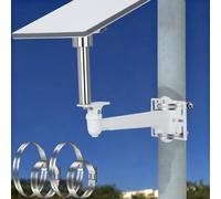Starlink Mini Wall and Pole Clamp Mount Kit, Starlink Mini Mount Bracket, Starlink Mini Wall & Pole Mount, Aluminum Alloy Bracket with 304 Stainless Steel Pipe for Outdoor Wall Pole Mount Holder Stand