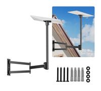 Starlink Mount for Gen 3, Long Arm Standard Wall Mount for Starlink Gen 3, 180°Swivel Angle-Adjustable Starlink Gen 3 Mount with Retractable Arm Pipe Adapter for Starlink Internet Kit Satellite