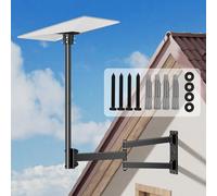 Starlink Mount for Gen 3, Long Arm Standard Wall Mount for Starlink Gen 3, 180°Swivel Angle-Adjustable Starlink Gen 3 Mount with Retractable Arm Pipe Adapter for Starlink Internet Kit Satellite