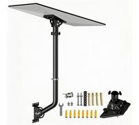 Starlink Mount for Standard 4/4x/Gen3, 24" Long Wall Mounting Kit with Pipe Adapter, 160° Tilt & 360° Rotation, Aluminum Alloy Starlink Roof/Wall Pole Mount Compatible with Standard V3/4/4X Dish