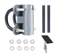 Starlink Mounting Kit with Adapter, Antenna Mast Pipe Holder for Starlink Bowl, Universal Mast Clamp for Starlink V2, Adjustable U-Shape Bracket Adapter Balcony Motorhome Mounting Bracket