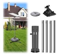 Starlink Tripod Mount Gen 3, Starlink Gen 3 Tripod Mount with Pipe Adapter, Adjustable Height (Max 47'') and Tilt Angle, 4 Legs Foldable Tripod Stand for Starlink Gen 3 Standard and Enterprise Dishes