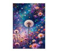 Starlit Night Flowers Jigsaw Puzzles for Adults 100, Fun Challenging Educational Games, Difficult Jigsaw Puzzles for Adults, Puzzle 100 Pieces