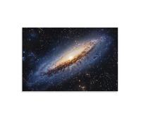 Starlit Sky 3D Canvas Wall Art Galaxy Prints Pictures for Living Room Bedroom Kitchen Hallway Stairs Wall Decor 08x12inch(20x30cm)