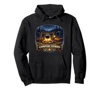 Starlit Wilderness Cooking Camp Adventure Scene Pullover Hoodie