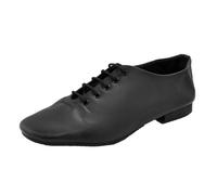 Starlite Basic Black Jazz Shoes, Full Rubber Sole 1 L UK