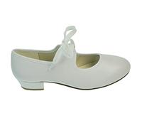 Starlite White Patter PU Tap Shoes 1 UK