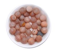 STARLOONG Natural Moonstone Matte Beads 8mm Round Loose Beads 45pcs Crystal Energy Stone Healing Power for Jewelry Making DIY