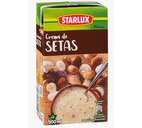 Starlux Crema de Setas Mushroom Cream Soup, 500ml, Liquid, Ready to Serve, with Champignons and Boletus pack de 4
