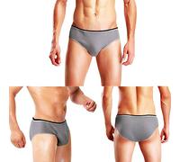 STARLY Mens Cotton Disposable Underwear Panties handy Briefs for Travel Fitness Grey(10pk) (2XL)