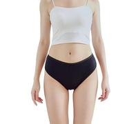 STARLY Women's Disposable Pure Cotton Underwear Travel Panties High Cut Granny Briefs(10pcs,Black,M)