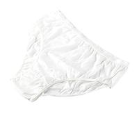 STARLY Women's Disposable Pure Cotton Underwear Travel Panties High Cut Granny Briefs (10pcs,White,L)