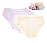 STARLY Women's Disposable Pure Cotton Underwear Travel Panties High Cut Granny Briefs Multicolor (10pcs,L)
