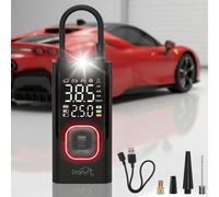 STARLYF Digilal Air Compressor, Portable -4000mAh- Cordless Rechargeable Tyre Inflator with Auto Shut-Off, Digital Air Pump for Car, Motorcycle, Bicycle, Scooters & Balls - Compact & Powerful