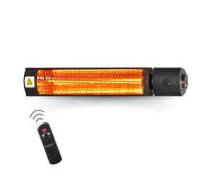 STARLYF Radiant Heater 2000W Infrared Electric Patio Heater, Indoor & Outdoor Wall Mounted Heater IP65 Waterproof with Remote Control, Instant Heat, 2 Power Levels & Energy Efficient Design