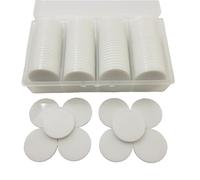 StarMall 100 Pieces Plastic Learning Countes Disks Bingo Chip Counting Discs Markers Tokens with Storage Case for Math Learning, Counting, Poker Chips Game, Bingo Chips Game (White)