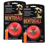 StarMark 2 Pack of Everlasting Treat Bento Balls, Small, Puzzle Toys for Dogs Under 15 Pounds