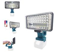 StarmingSTM Battery Operated 90W 5400LM LED Work Light for Makita 14.4V-18V (No Battery), Blue, USB Charging, Waterproof, Portable Spotlight for Construction, Outdoor, Camping