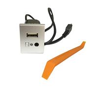 STARMS Car for USB Slot Cable Adapter Mini USB Audio CD Player Interface Switch Accessories Fit For Ford Fit For Focus 2 MK2 2009 C-Max Kuga Mk1 (Color : Silver)