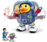 Starnearby Dancing Space Duck Toy, Electric Astronaut Duck with Music & LED Lights, Interactive Space Musical Toys Early Educational Birthday Gift for Toddlers Kids
