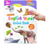 Starnearby First English Words Sound Book, My First English Sound Toy - 300+ Words, 13 Themes, Speak and Spell, Fun Word Game, Juguete Educativo for Educational Language (Blue)