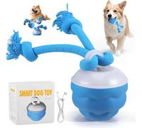 Starnearby Interactive Dog Ball Toy with Automatic Motion-Activated Squeaky Sound & Stimulation, Training Treat Ball for Boredom, Anxiety Relief, and Teething Puppies (Blue)